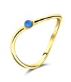Blue Turquoise Silver Rings NSR-2477-BTQ